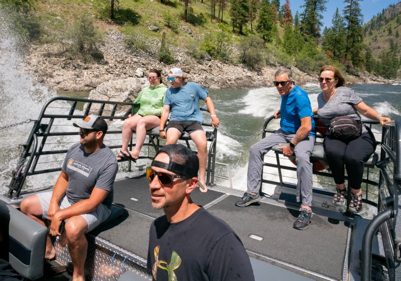 Thrilling jet boat ride down the salmon river
